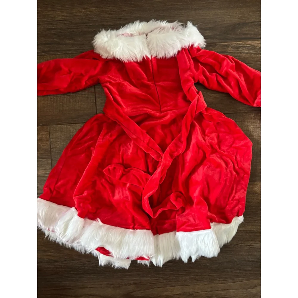 Girls Unbranded Red & White Santa Dress Seasonal Costume (130) size 8